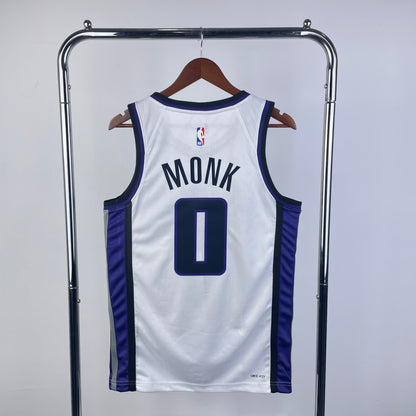 NBA 2024-25 Kings home white No. 0 Monk