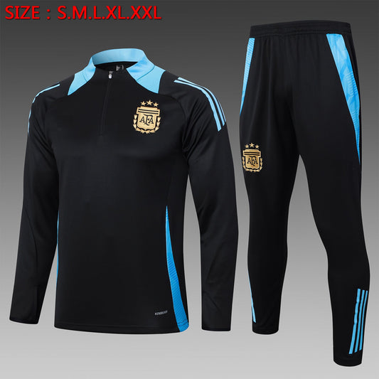 2024-25 Argentina Black Training Suit S-2XL