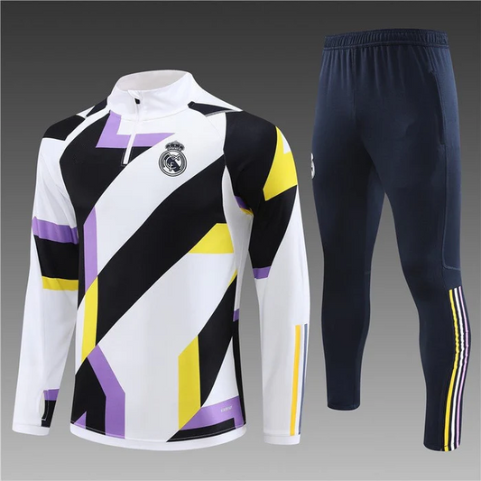 2023-24 REAL MADRID WHITE Training Suit Kit