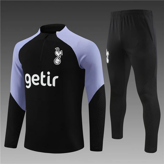 2023-24 Tottenham Hotspur BLACK-PURPLE Training Suit Kit