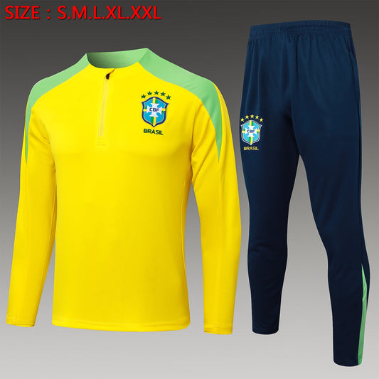 2024-25 Brazilian Yellow Training Suit S-2XL