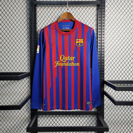 2011-12 Barcelona Home Retro long sleeves S-XXL