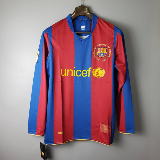 2007-08 Barcelona home Retro long sleeves S-XXL