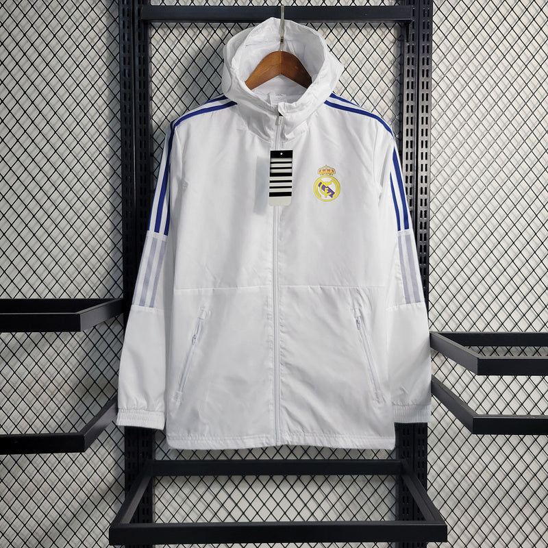 Real Madrid White Windbreaker S-2XL