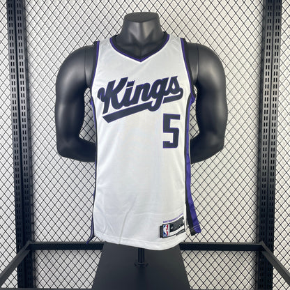 NBA 2024-25 Kings home white No. 5 FOX