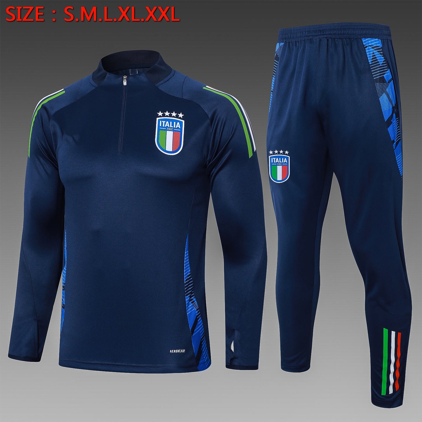 2024-25 Italy Royal Blue Training Suit S-2XL