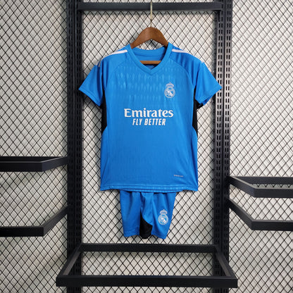 2023-24 KIDS Real Madrid Blue Goalkeeper Size 16-28