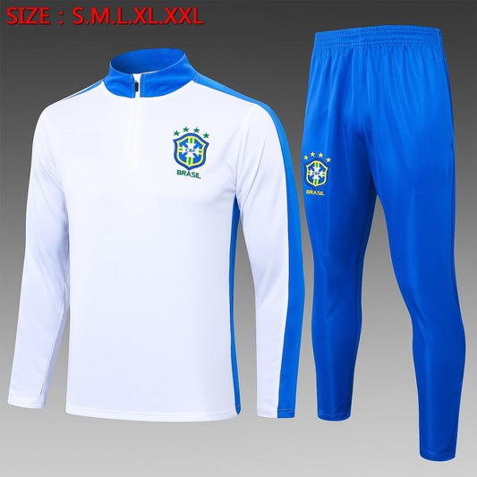 2024-25 Brazilian White Training Suit S-2XL