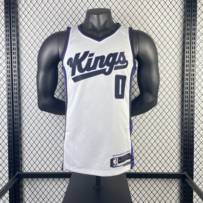 NBA 2024-25 Kings home white No. 0 Monk