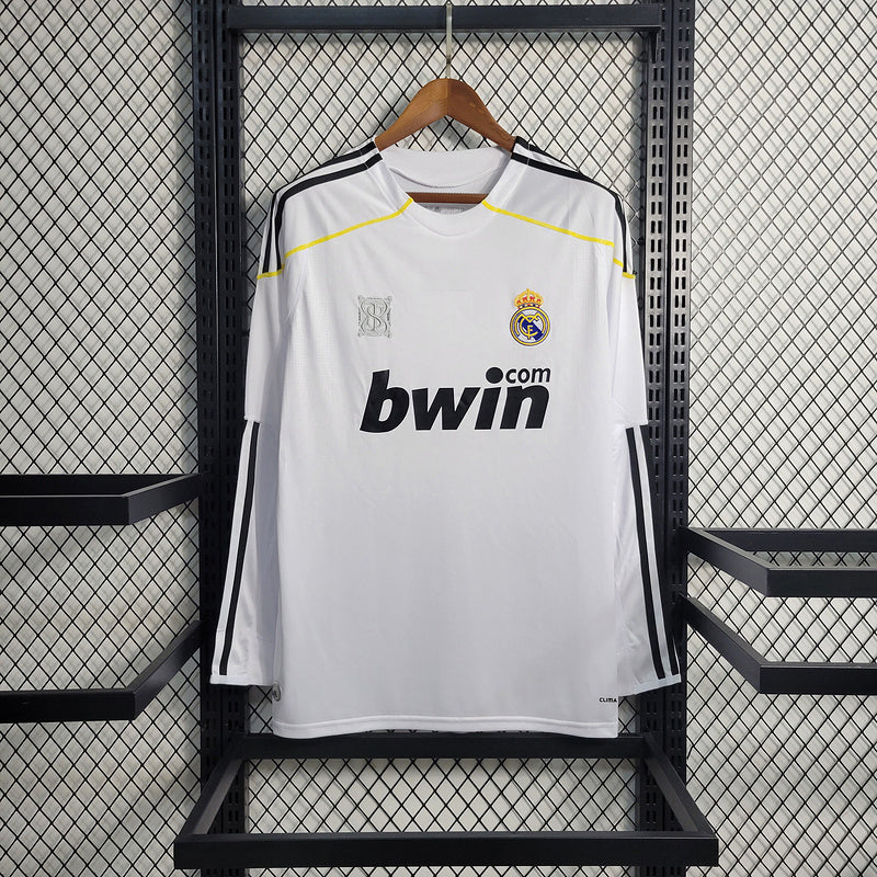 09-10 Real Madrid Home Long Sleeve Retro S-XXL