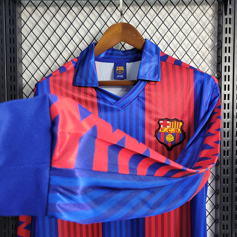 2008-09 Barcelona Home Retro long sleeves S-XXL