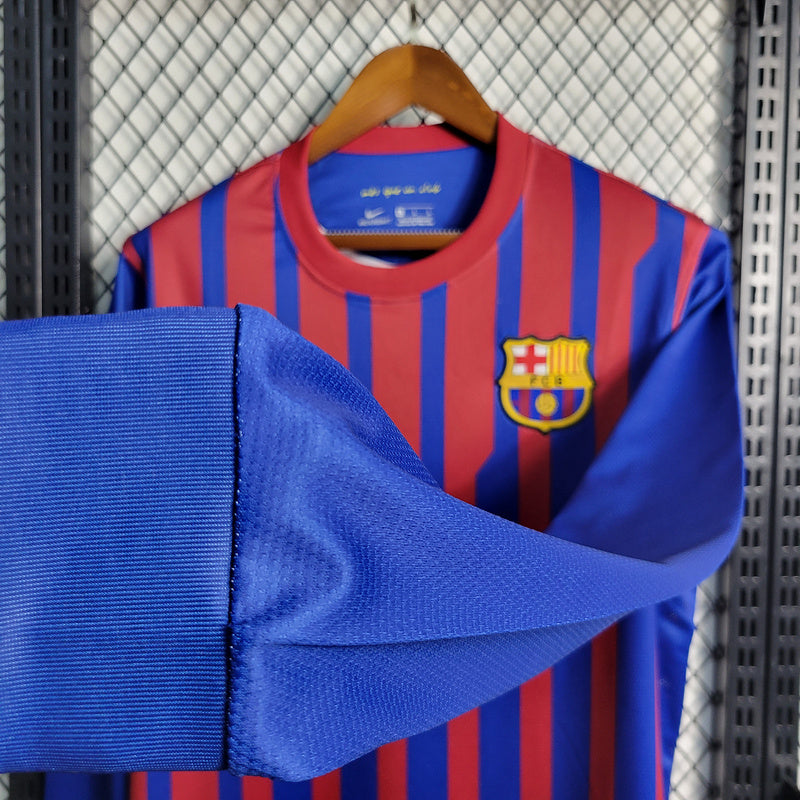 2011-12 Barcelona Home Retro long sleeves S-XXL