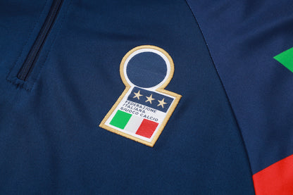 2024-25 Italy Royal Blue (sleeves red, white and green) Training Suit S-2XL