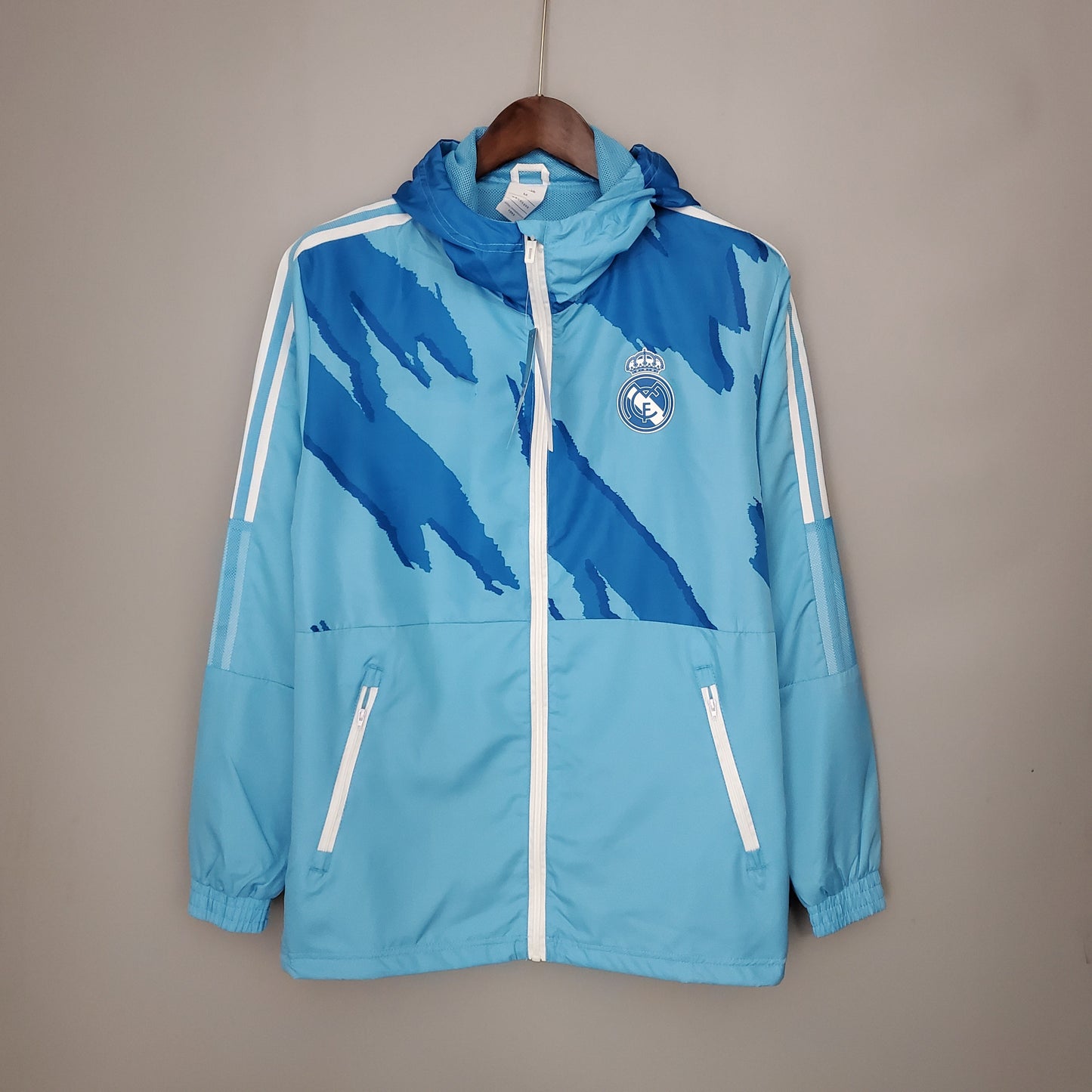 2021-22 Real Madrid Blue Camouflage Windbreaker